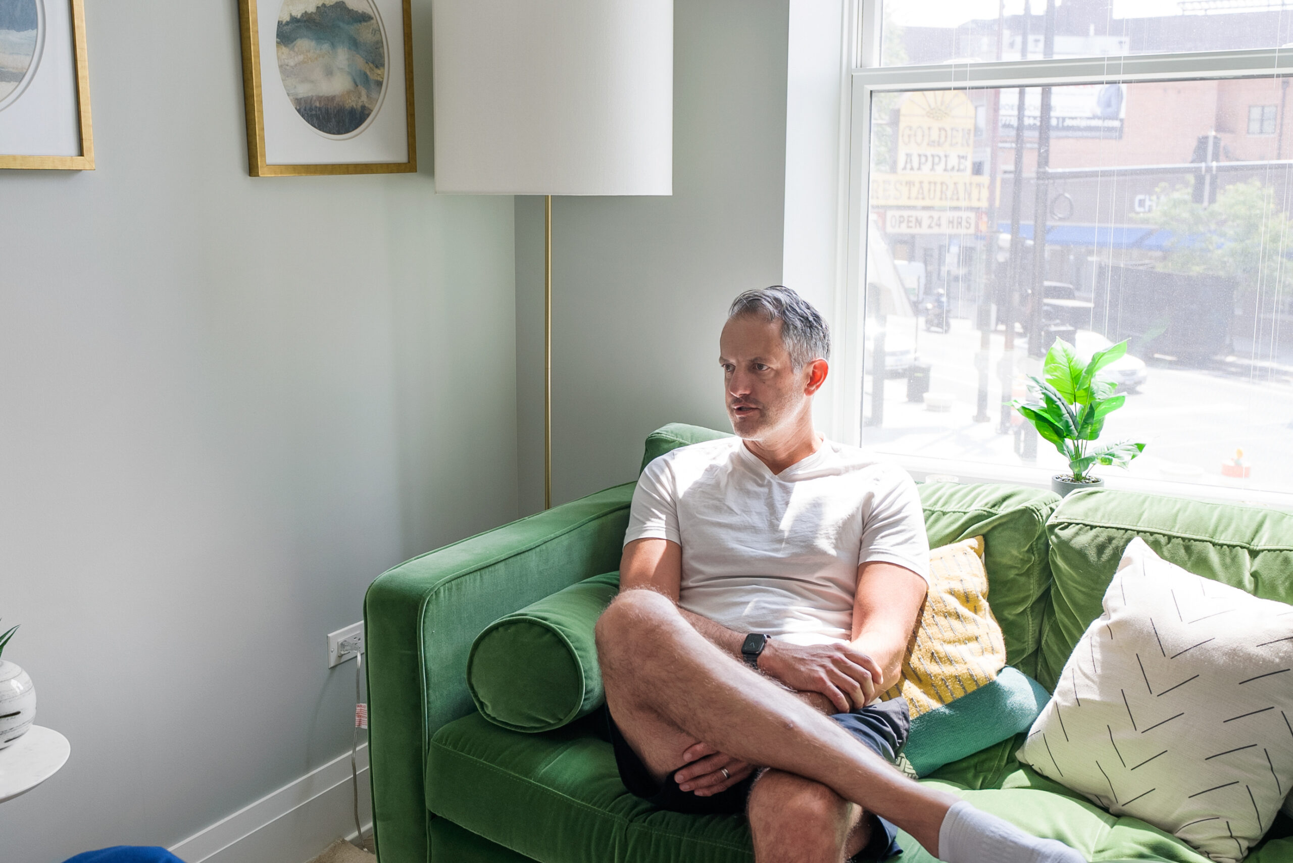 Therapist speaking with a client